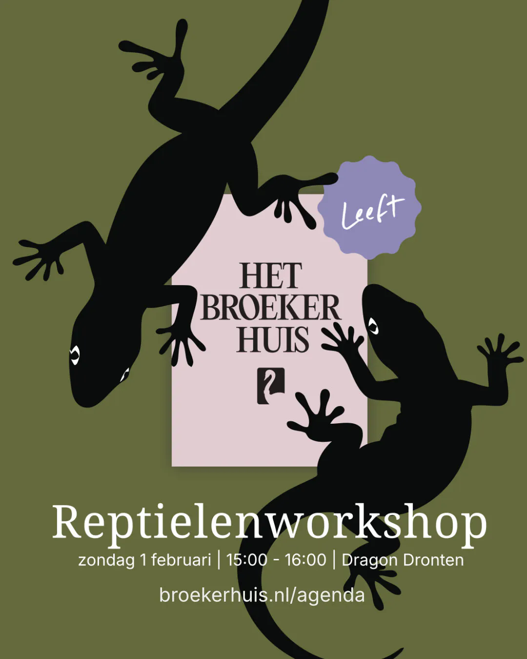 Reptielenworkshop Het Broeker Huis 1 februari