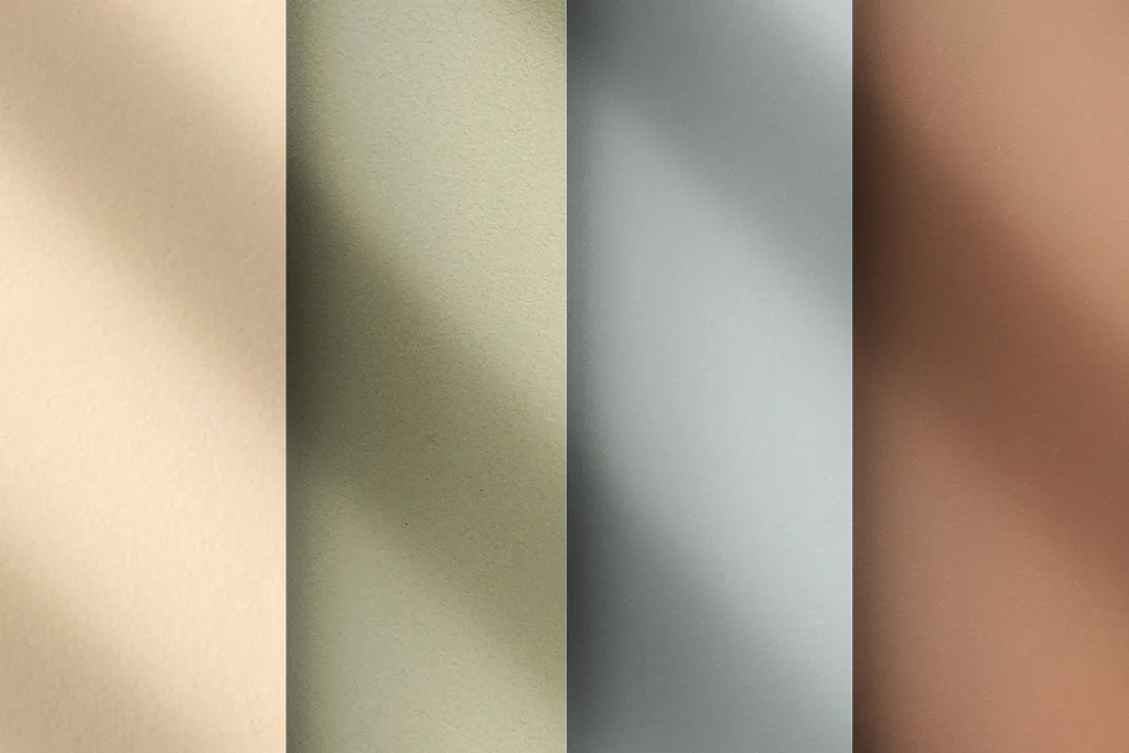 Swatches of butter finishes.