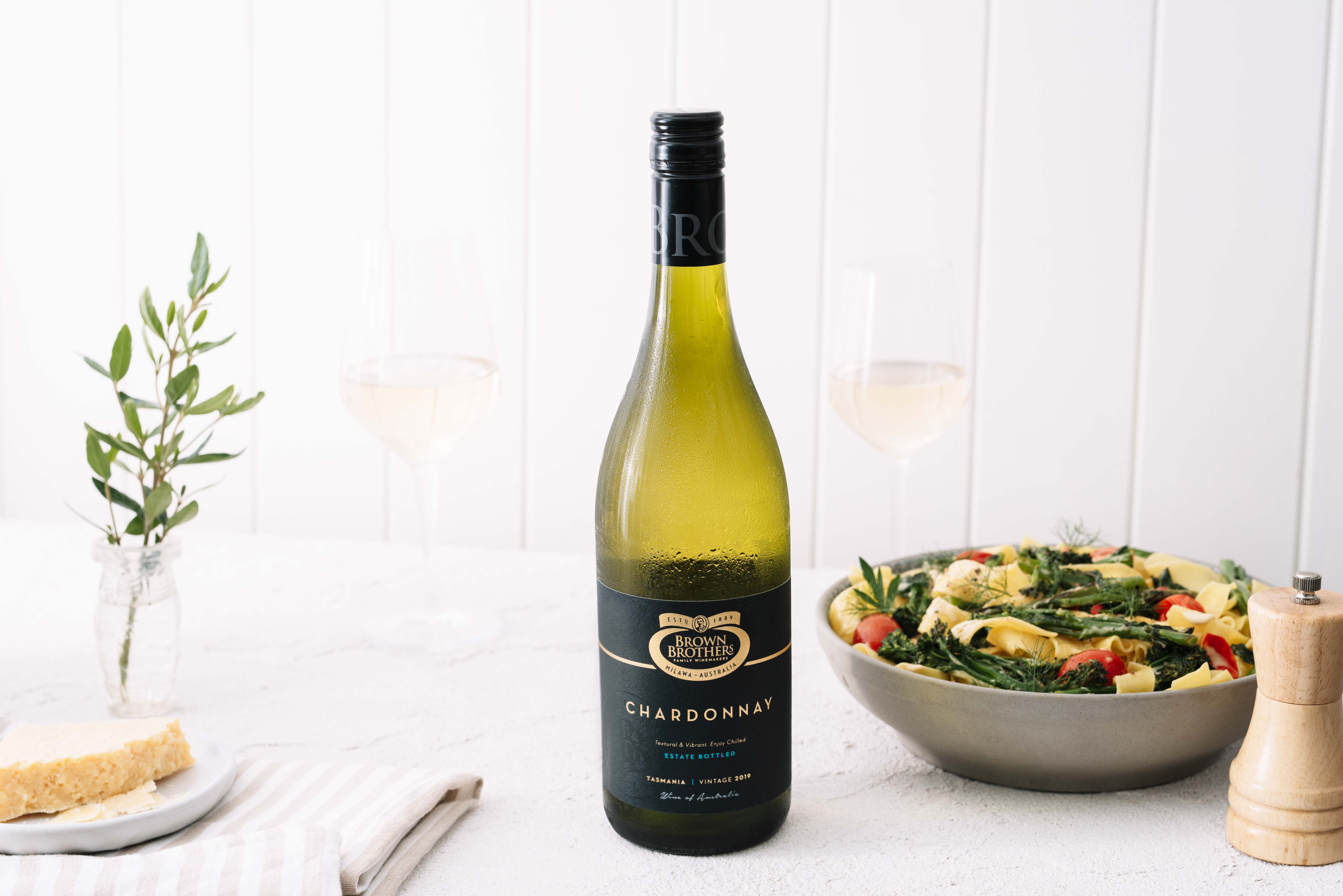 Brown Brothers Estate Chardonnay styled with food