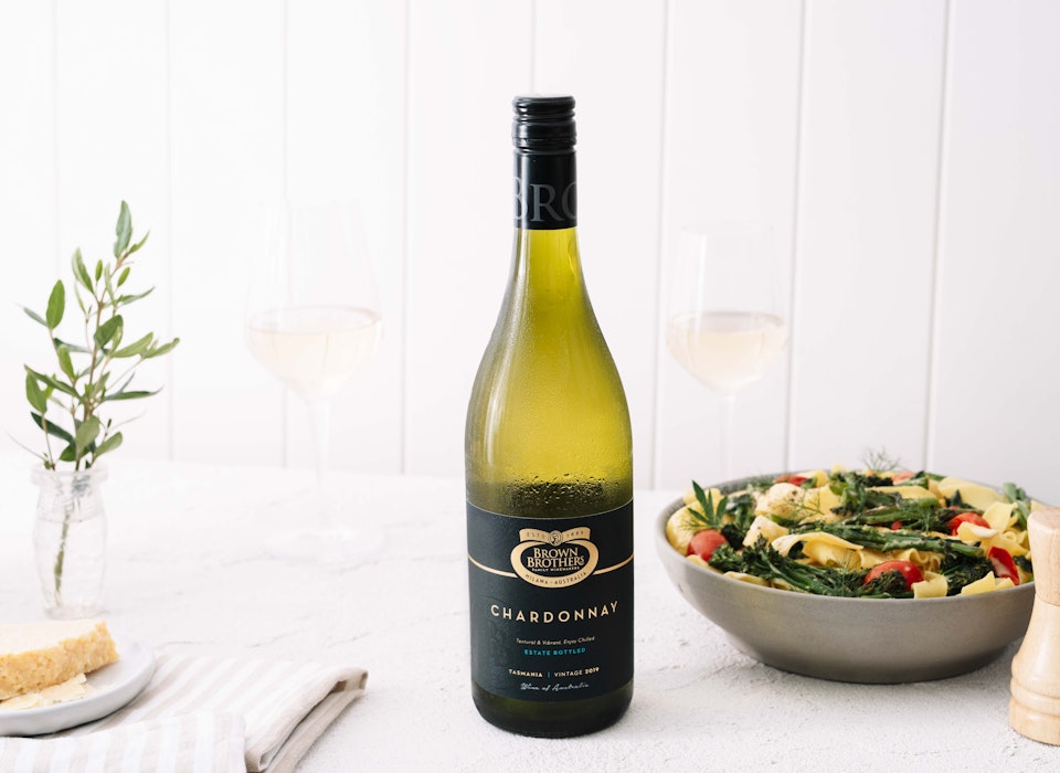 Brown Brothers Estate Chardonnay styled with food