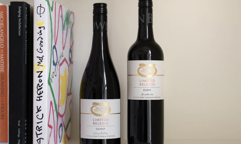 Bottles of Brown Brothers limited release wines