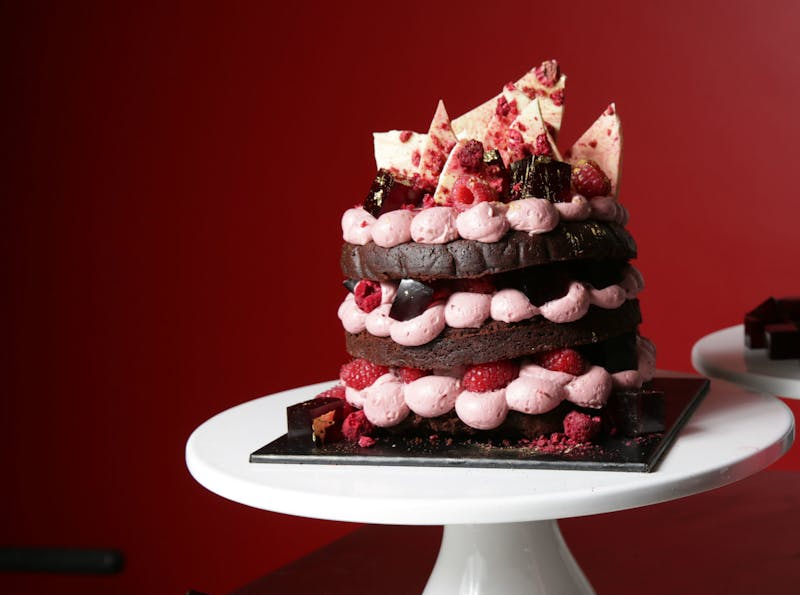 Image of Katherine Sabbath’s Cienna, Chocolate & Raspberry Cream Fudge Cake