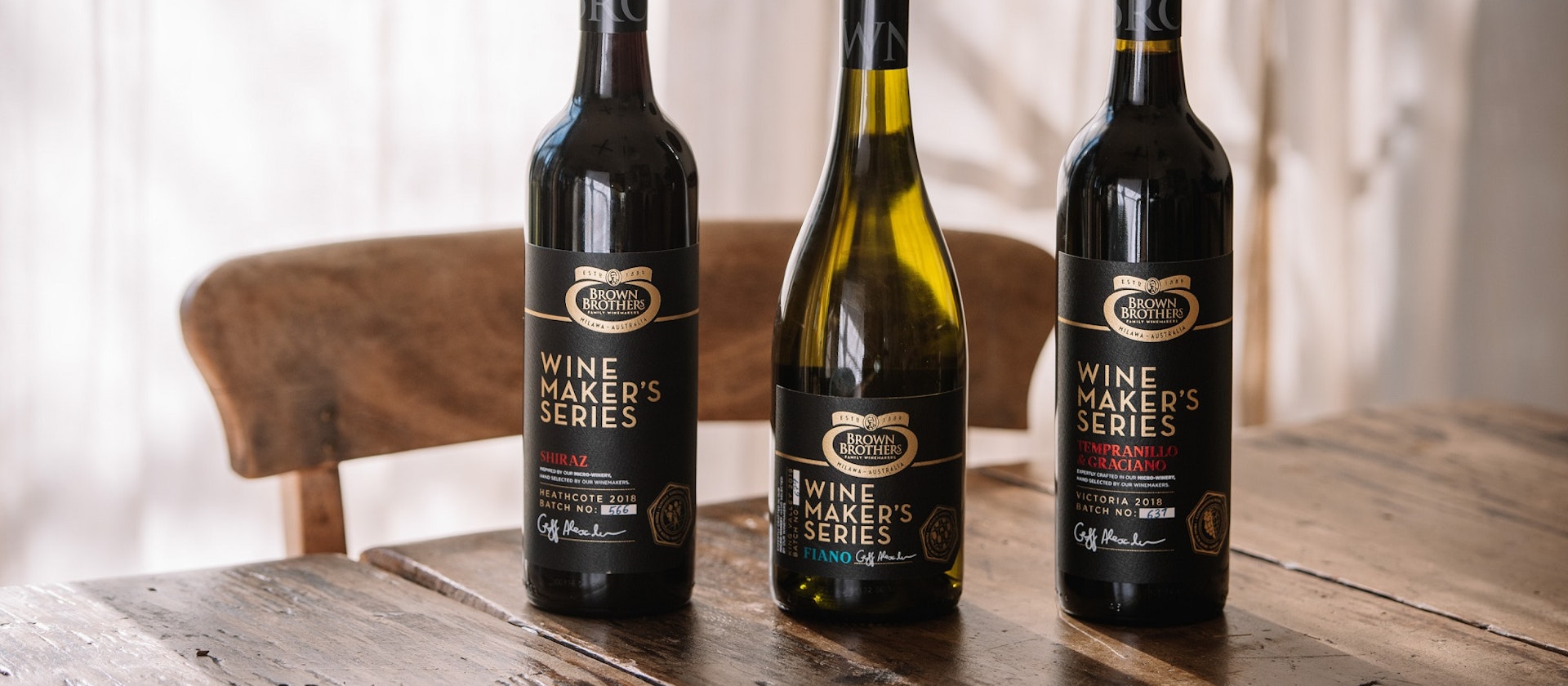 Winemaker's series range of wine