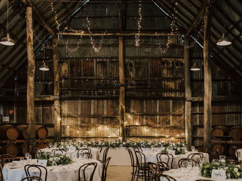 Brown Brothers barn styled for a wedding
