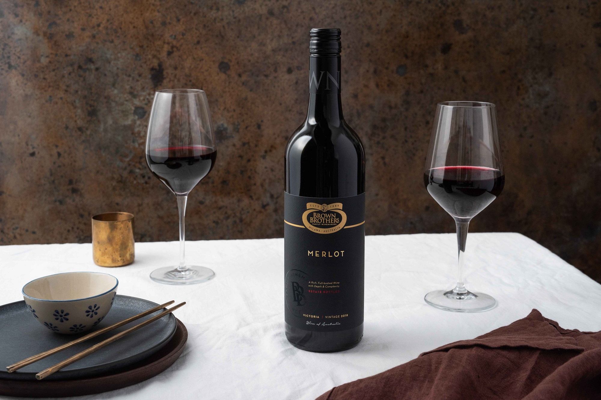 bottle of Estate Merlot