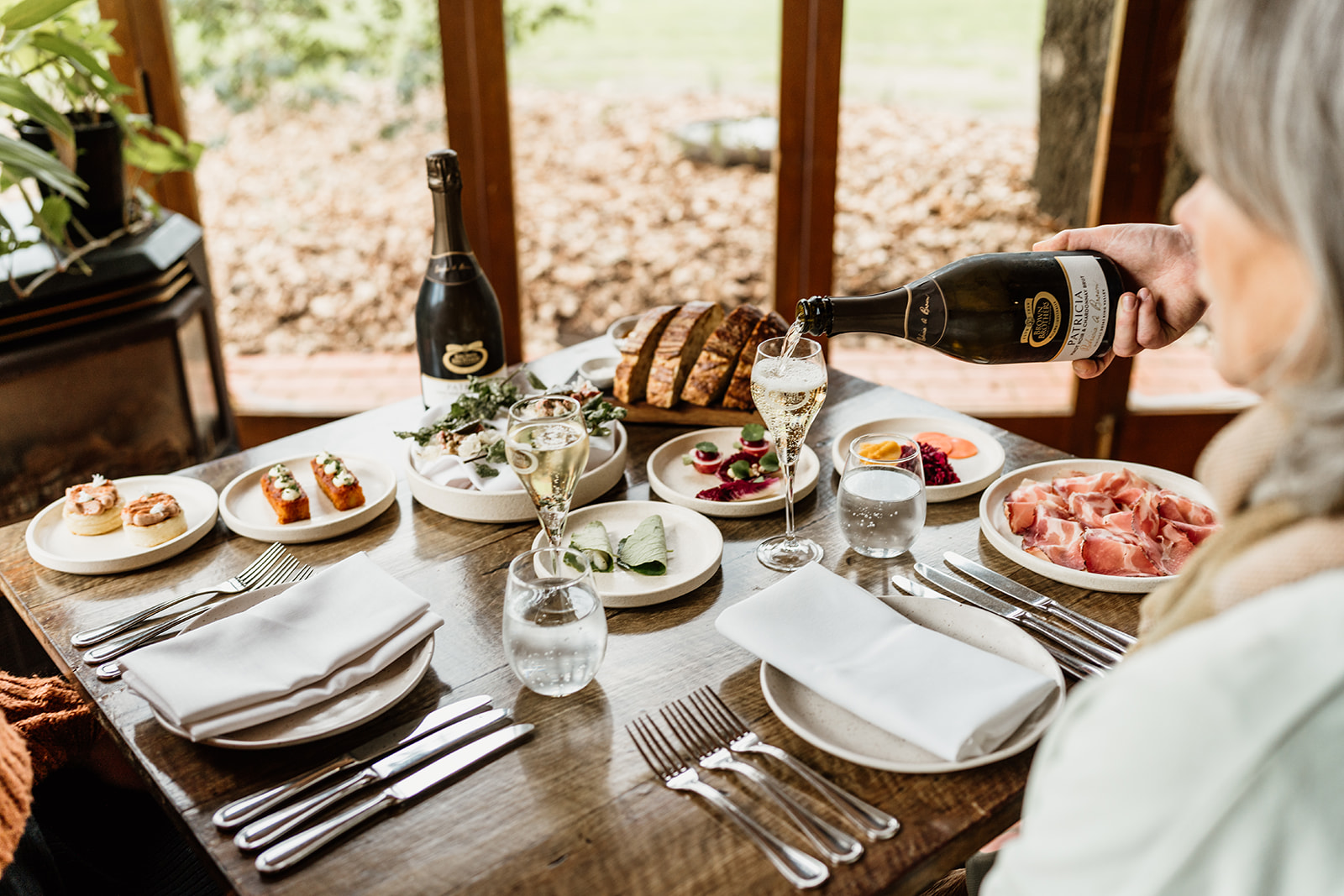 Brown Brothers Restaurant set menu food on table