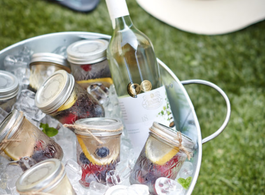Brown Brothers Summer Fling cocktails in an ice bucket