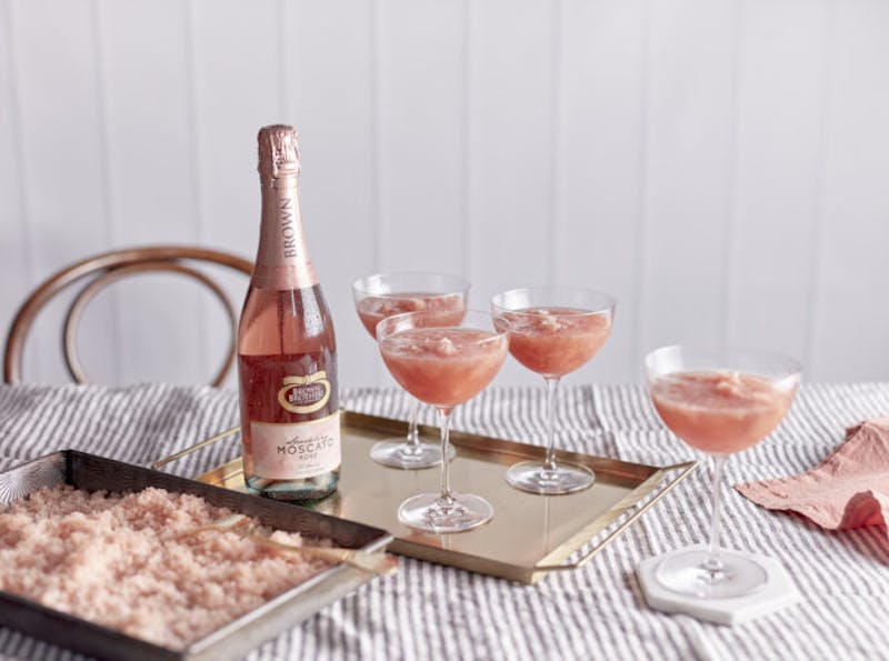 Brown Brothers Sparkling Moscato Rose Granita Cocktails