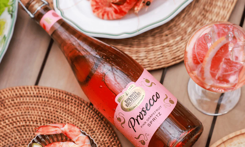 Prosecco Pink Grapefruit Spritz Brown Brothers