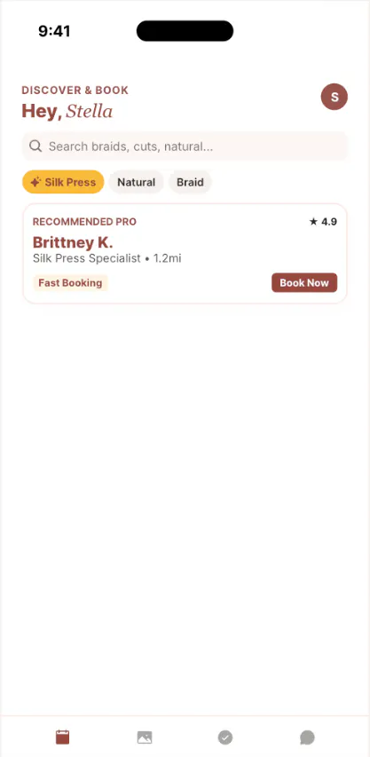 Brownce App Screen