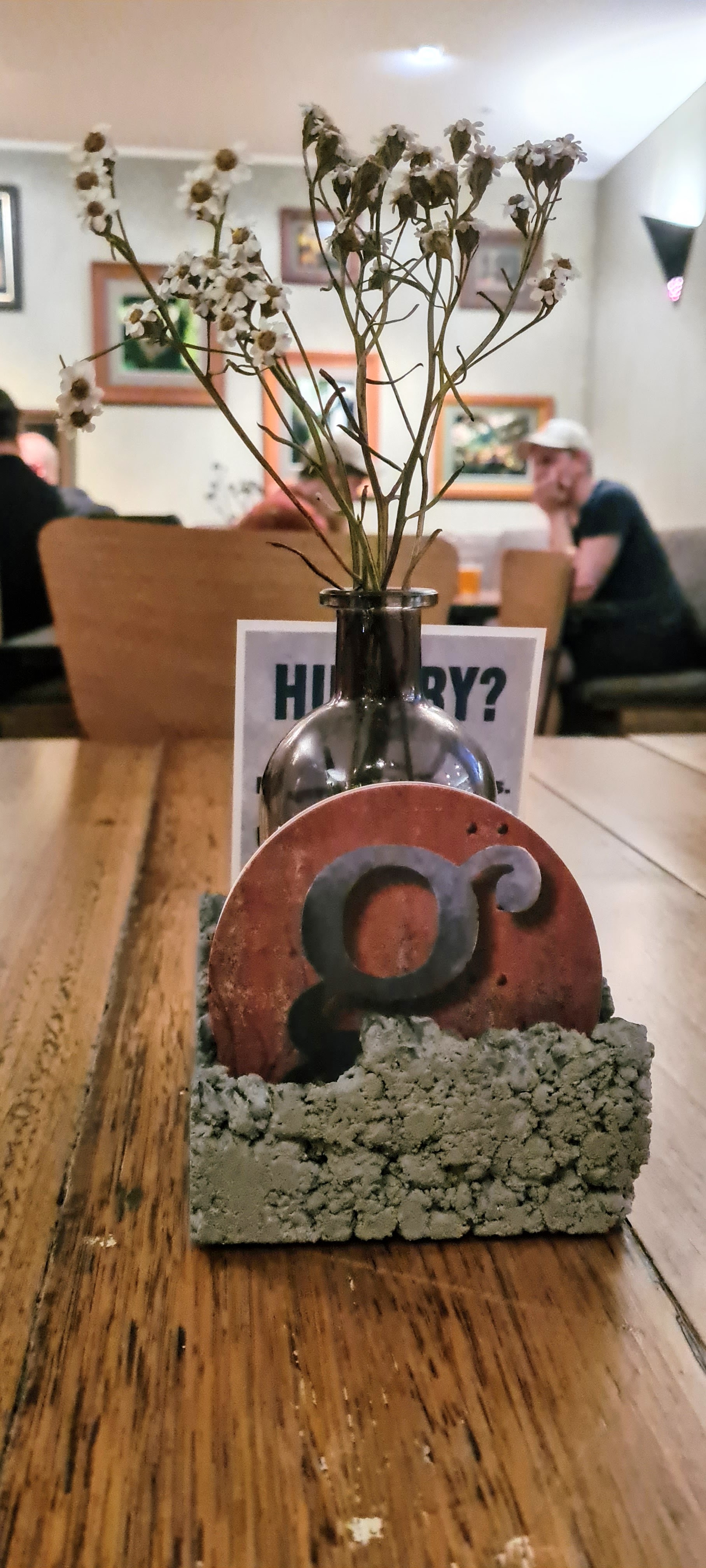 Broken concrete cast into coaster holders