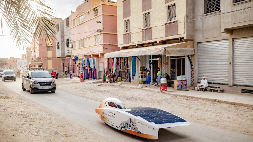 Race dag 2 Solar Challenge Marokko