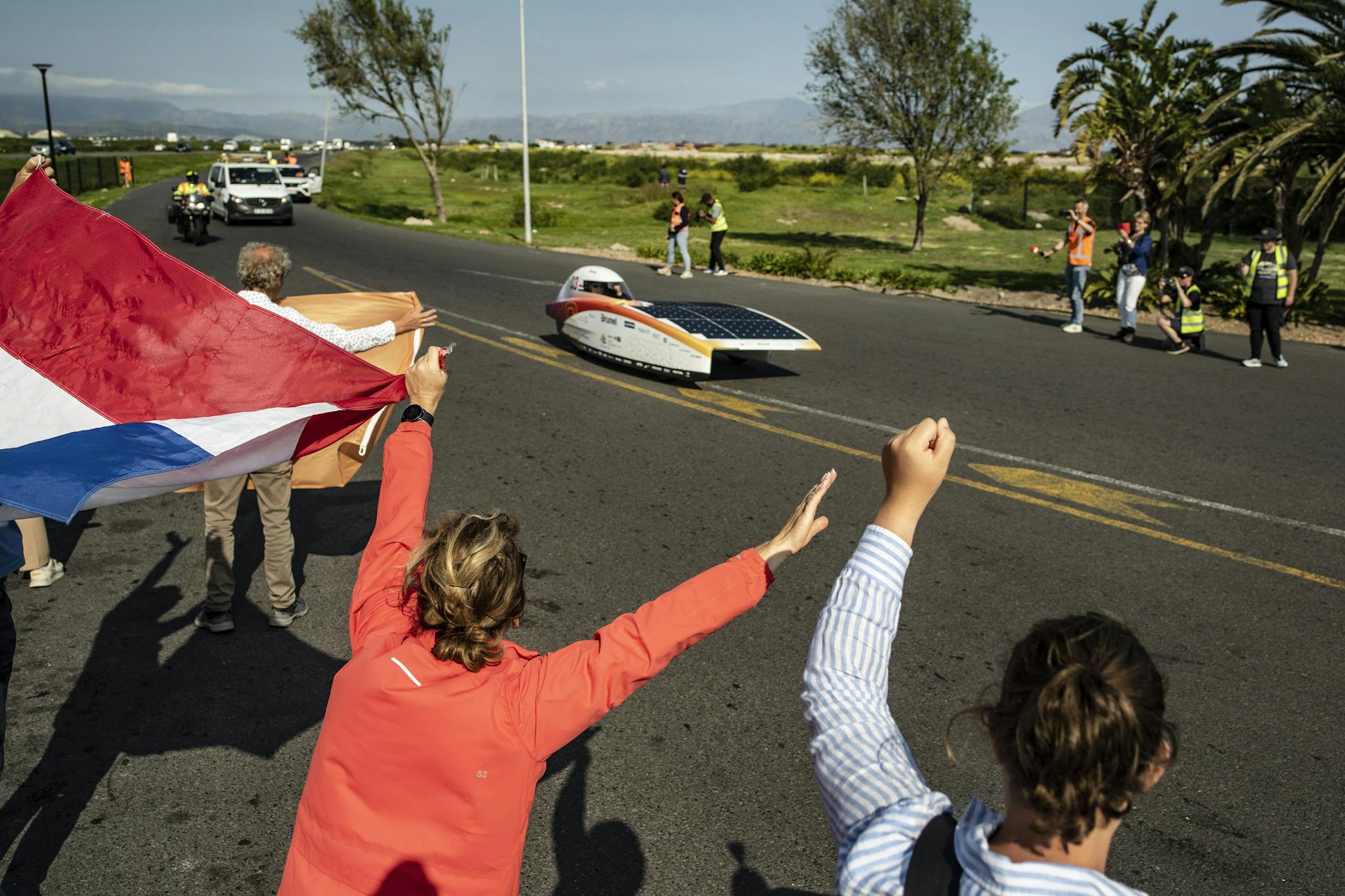 Nuna 11s arriving at the finish