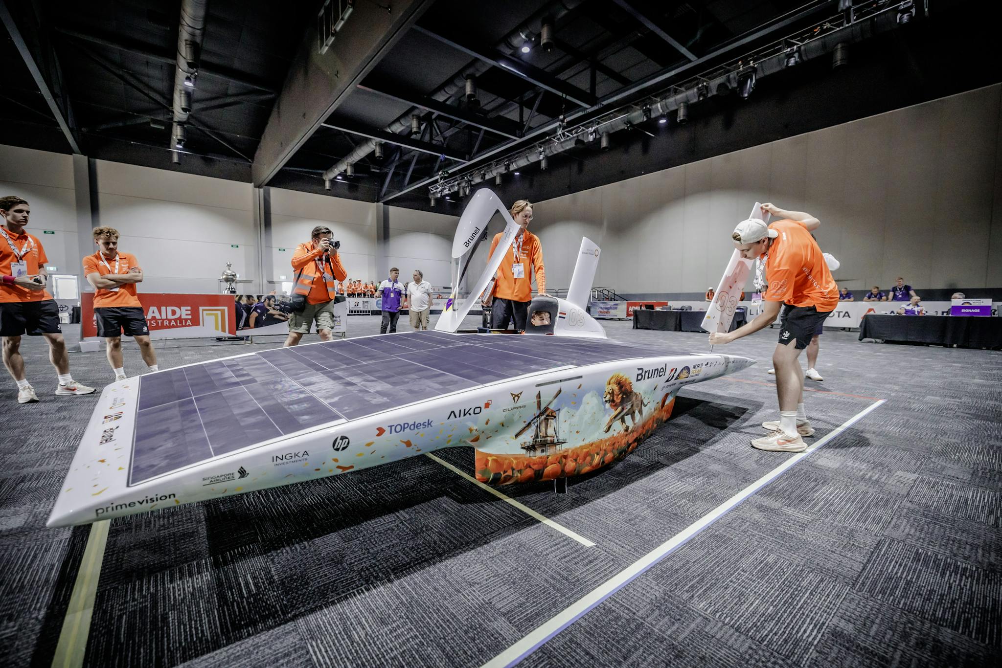 Brunel Solar Team reveals secret weapon during static scrutineering of Nuna 13