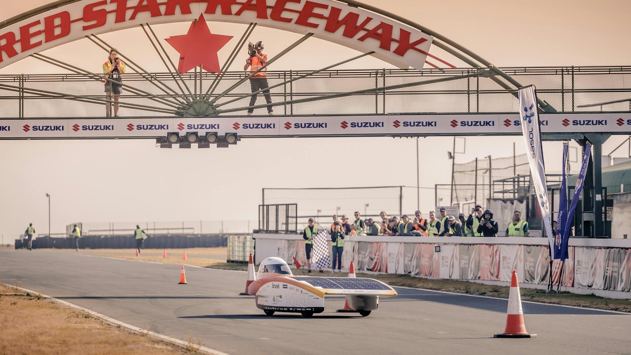 Nuna at the red start raceway during dynamic scrutineering