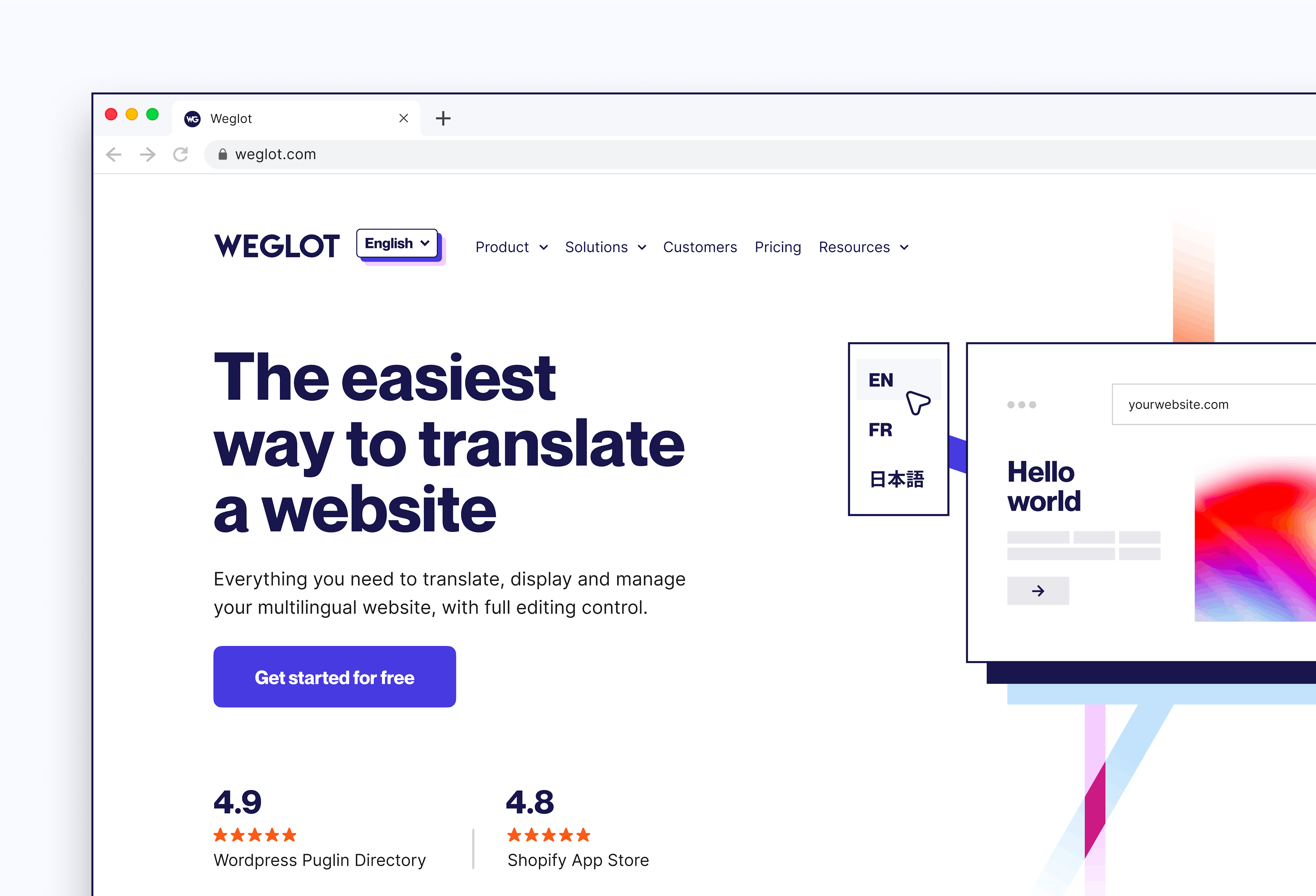 weglot home page