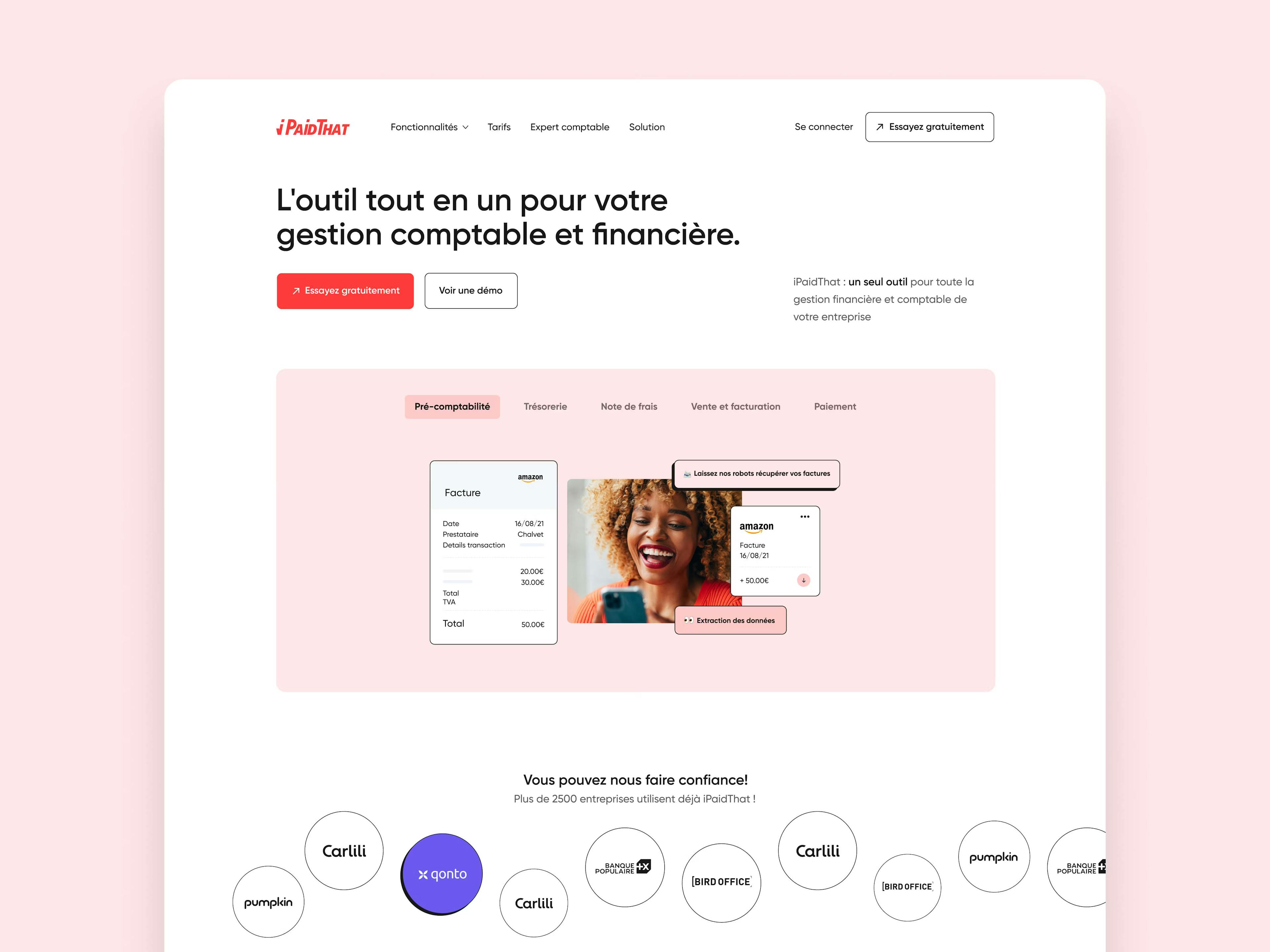 mockup web PaidThat