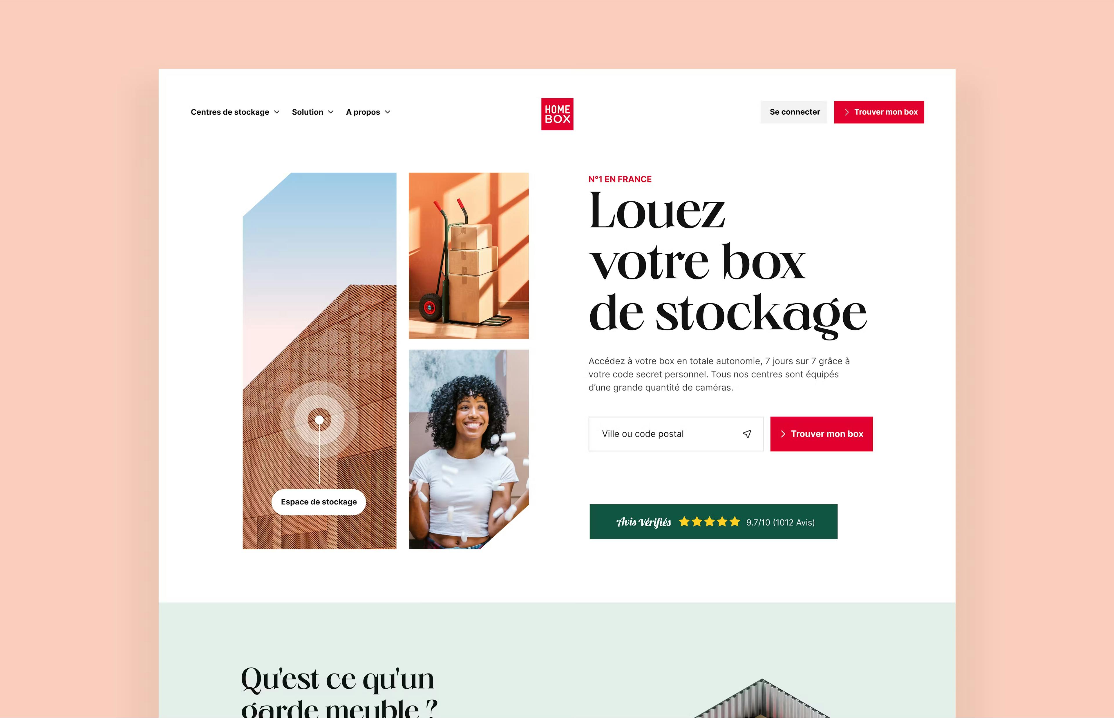 mockup website Homebox