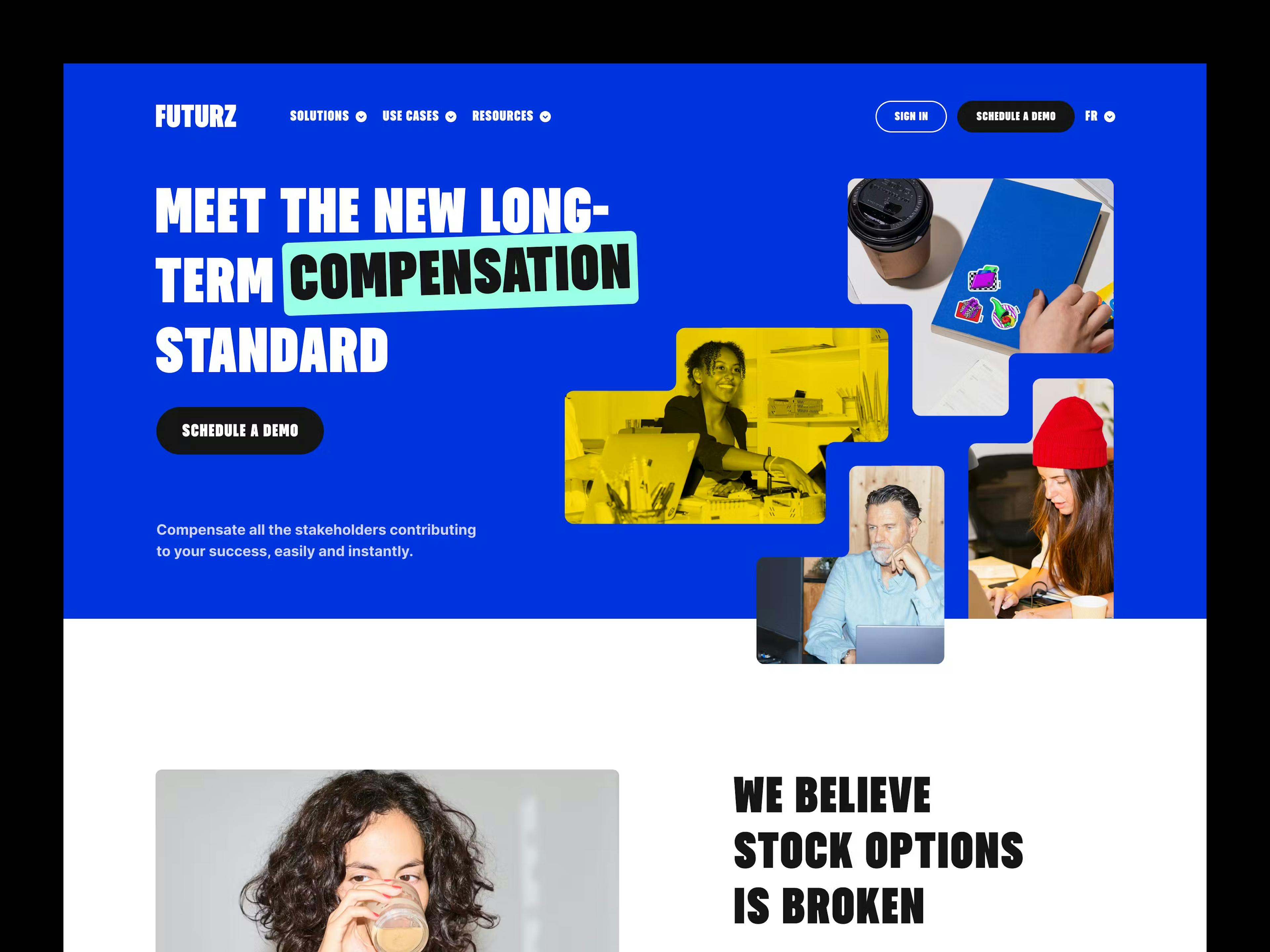 mockup website futurz