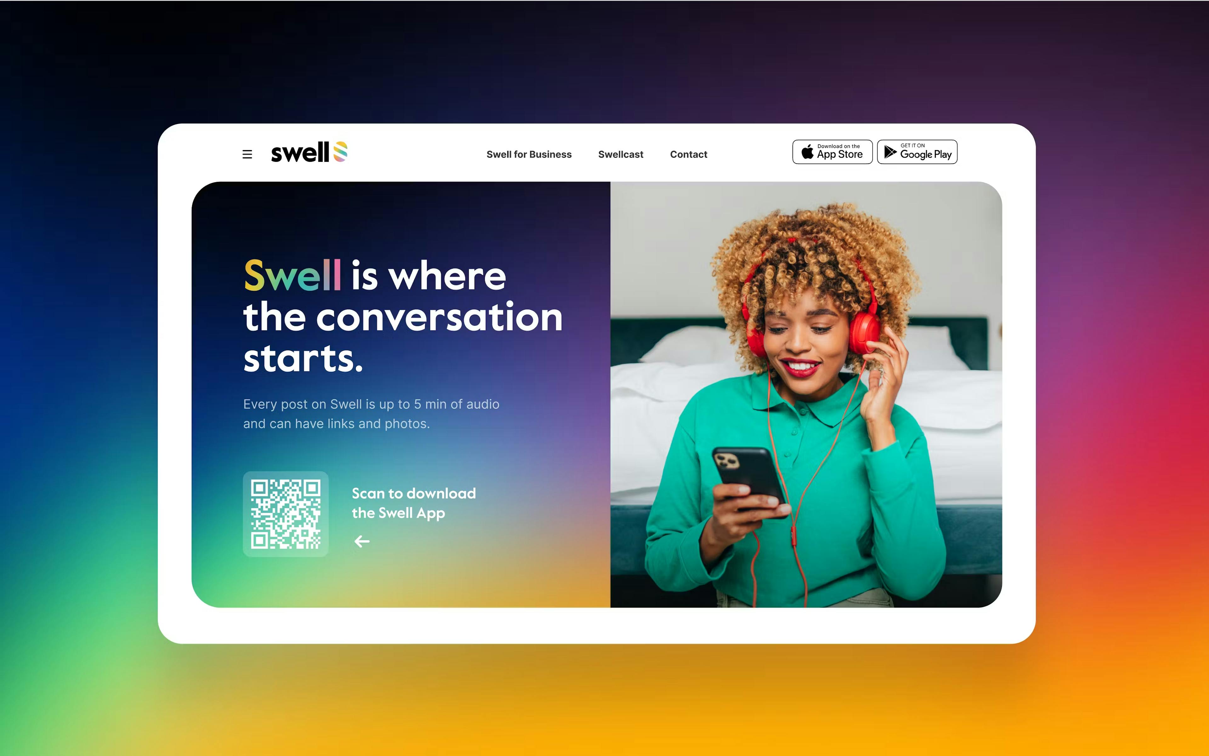 mockup website Swell