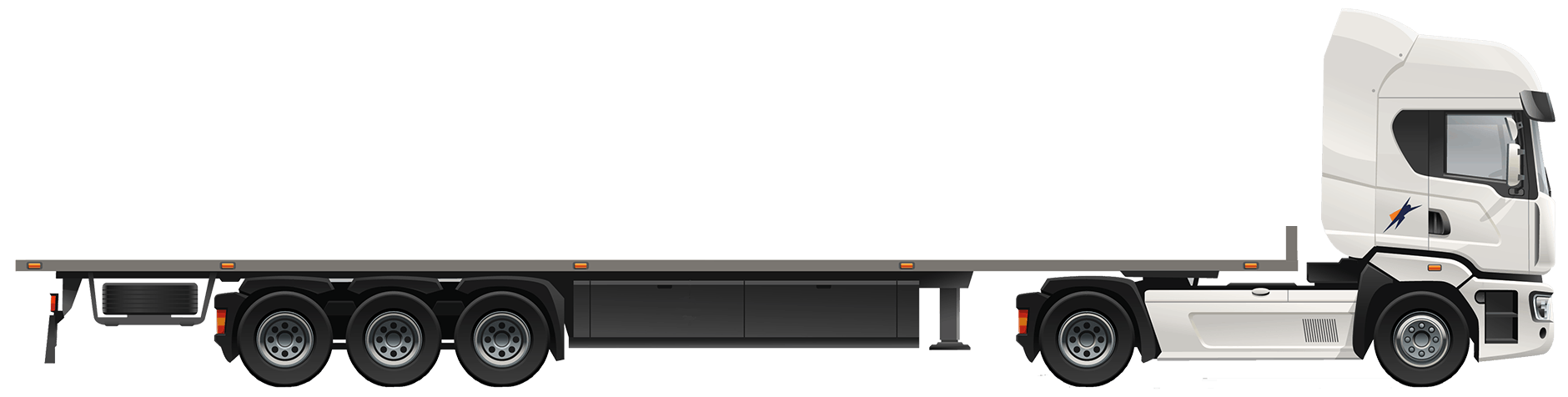 Open trailer / flatbed trailer