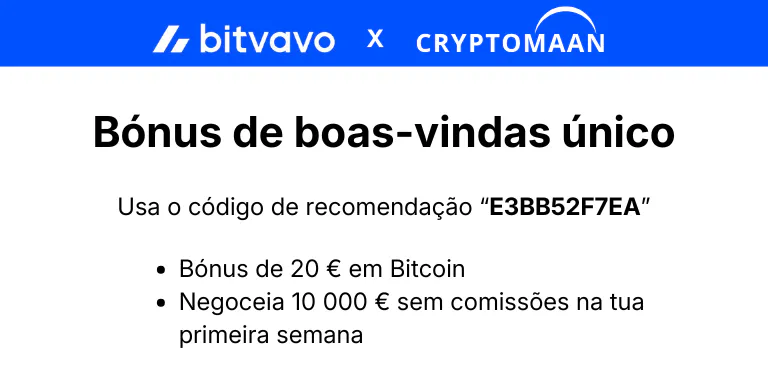 Bônus de Boas-Vindas Bitvavo código de referência de 20 euros em bitcoin E3BB52F7EA