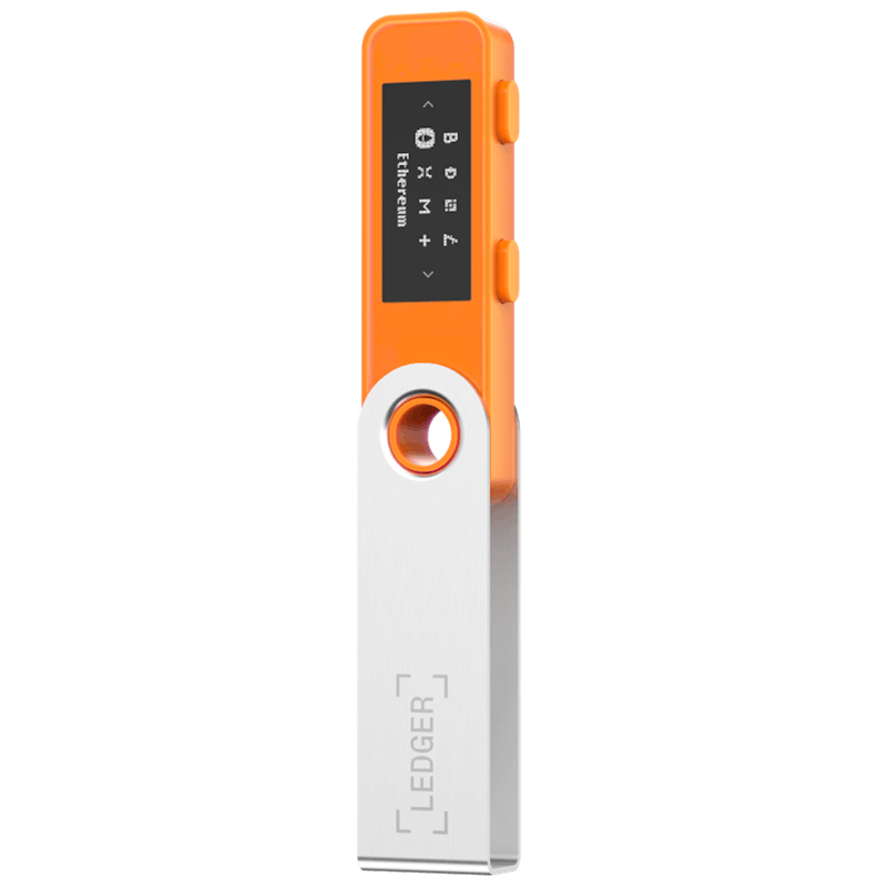 Ledger Nano S Plus BTC Orange Cryptomaan