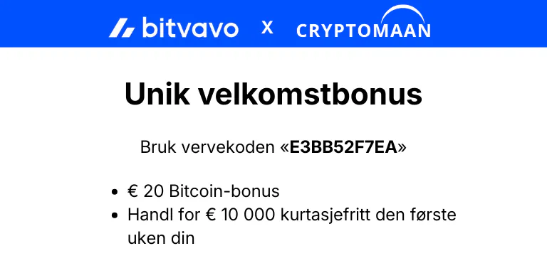 Bitvavo referral code 2026: E3BB52F7EA - €20 BTC vervingskode bonus (bruk E3BB52F7EA)