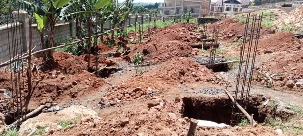 Future library site with footings in.