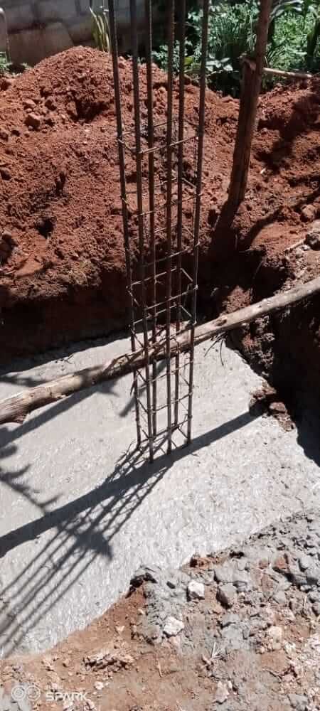 Footing for the library building being set.