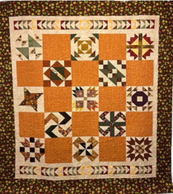 brown quilt