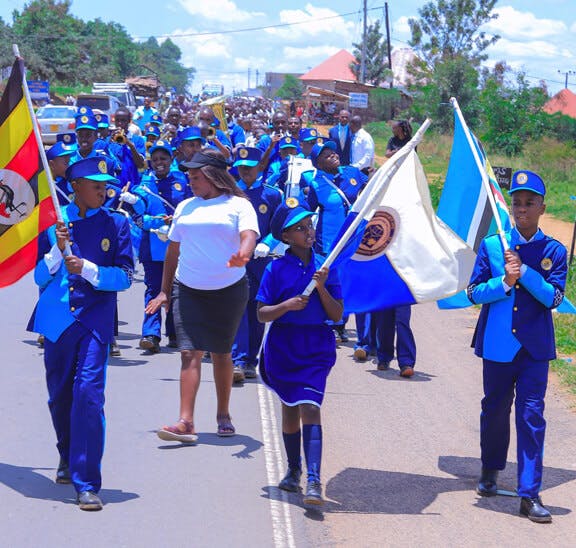 Band Marching on Visit Day