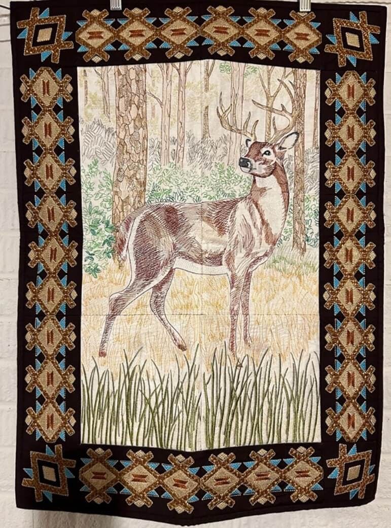 Deer wall quilt