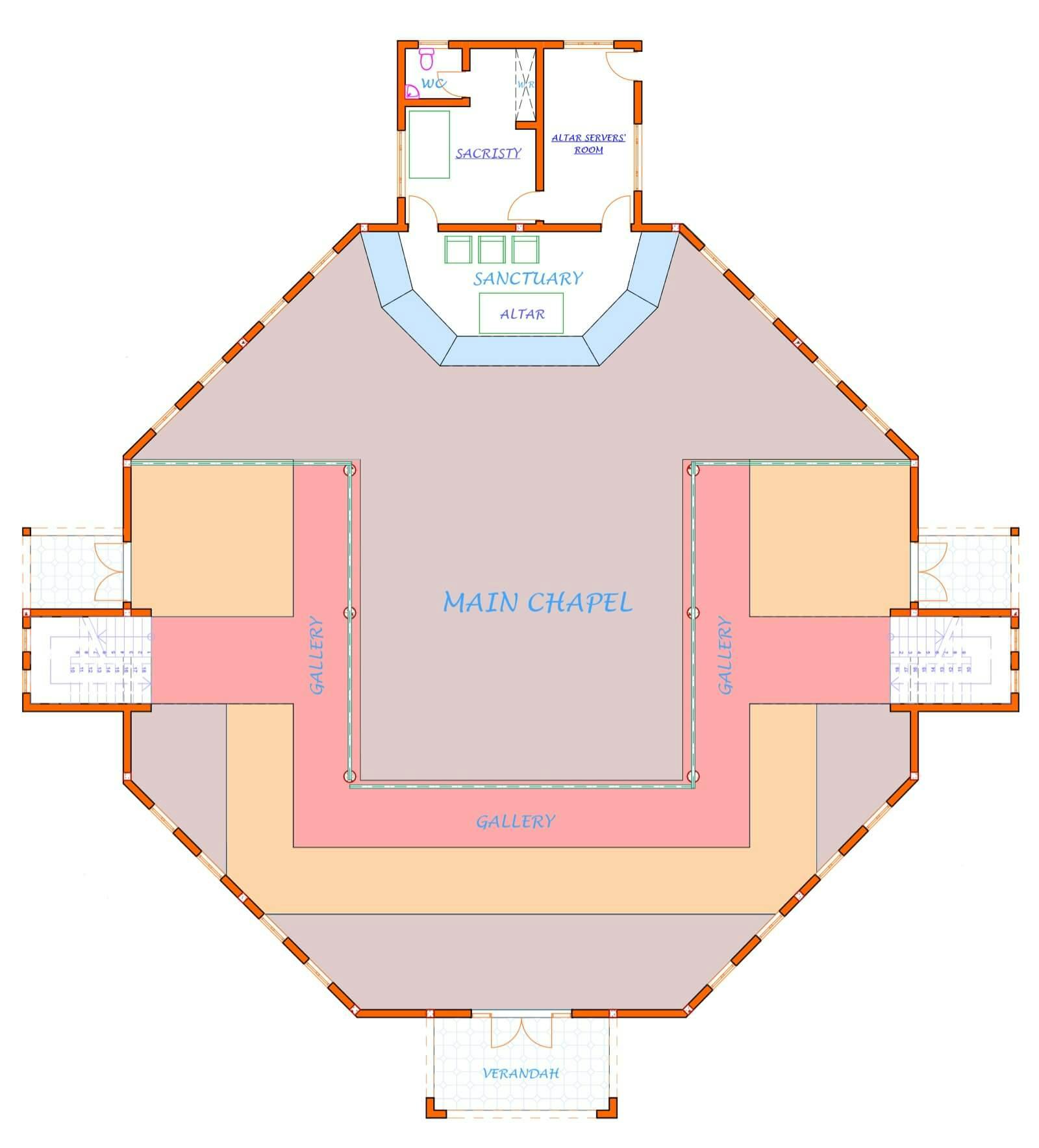 Interior plans of the chapel