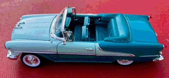 Turquoise 2-Tone Convertible model car
