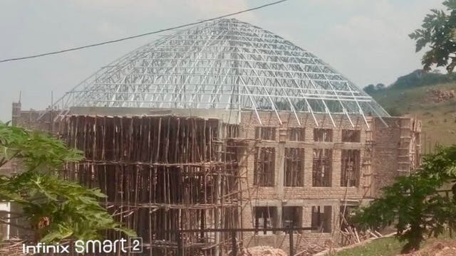 Roof Trusses placed in Sept 2021 on the auditorium.