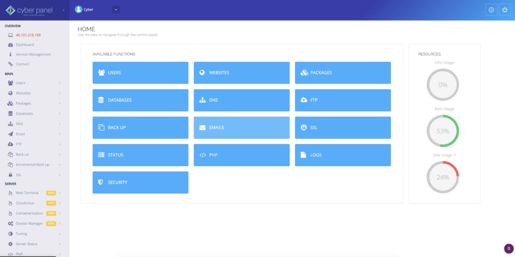 How to use CyberPanel on Openlitespeed