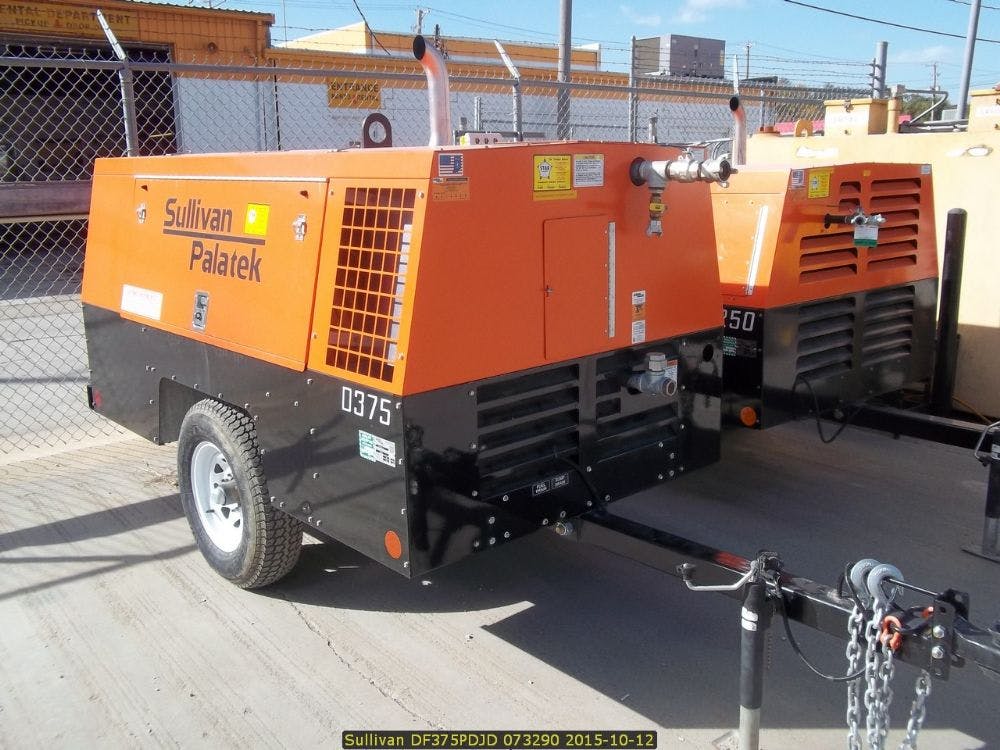 Sullivan 375 CFM Compressor Equipment Rental Burris Equipment