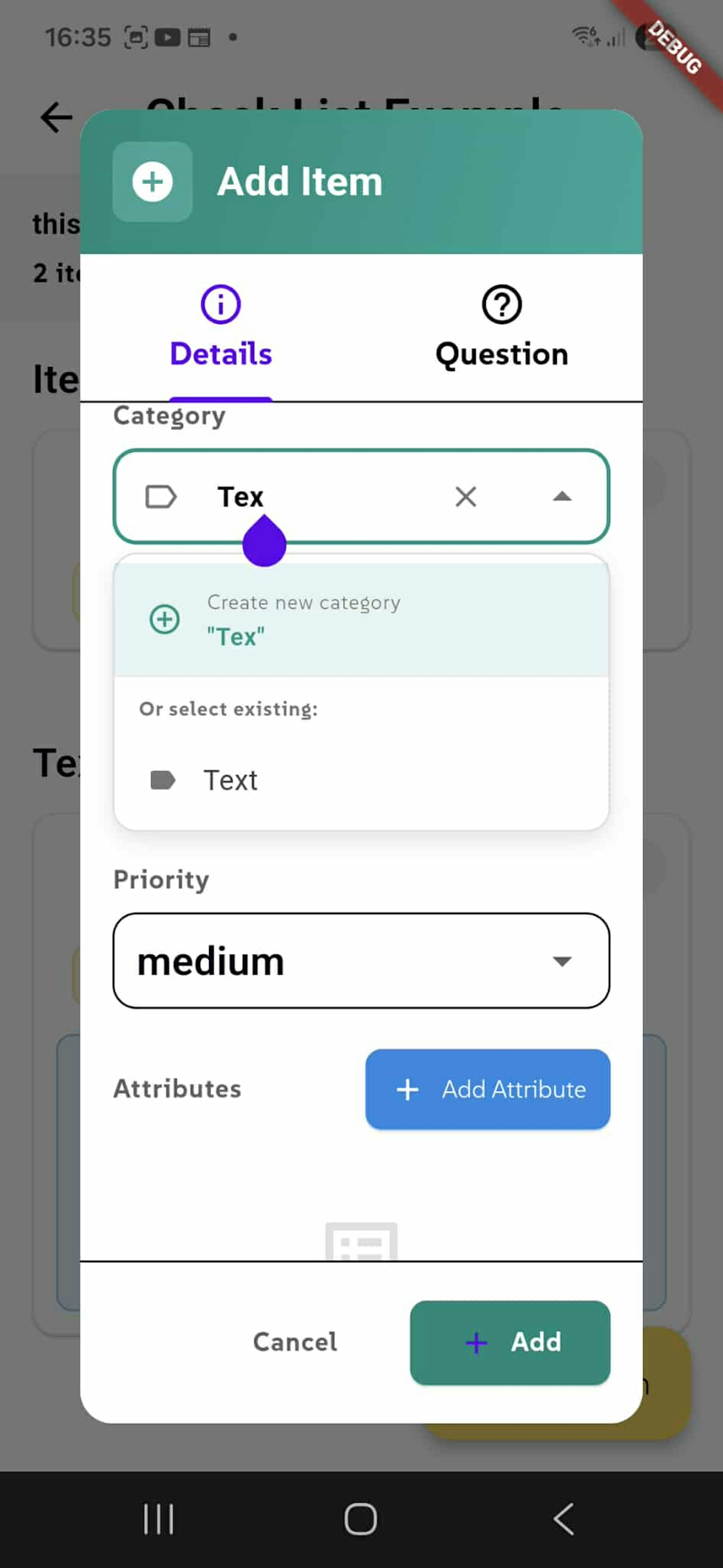 Check_List_Create_New_Item_Category