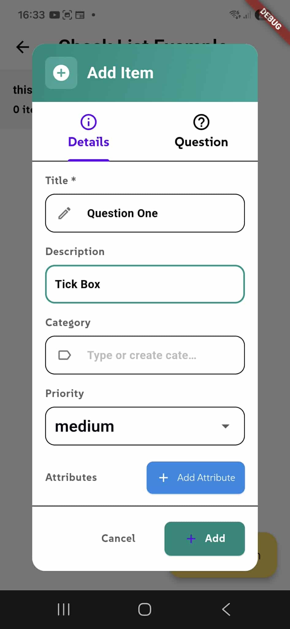 Check_List_Create_New_Item_Modal