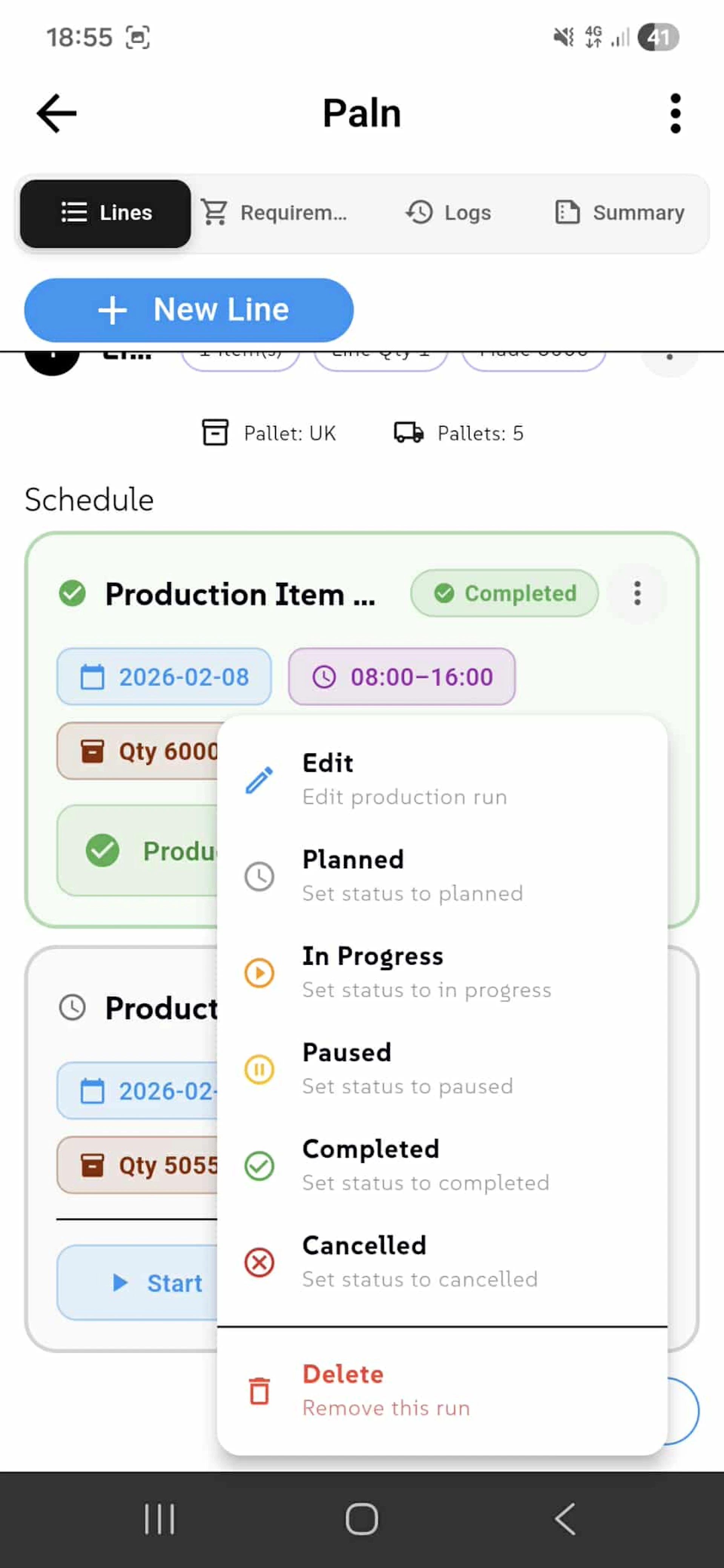 Production_Plan_Line_Shedule_Item