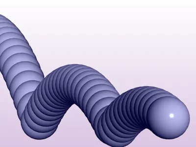 A bouncing ball leaving a trail behind