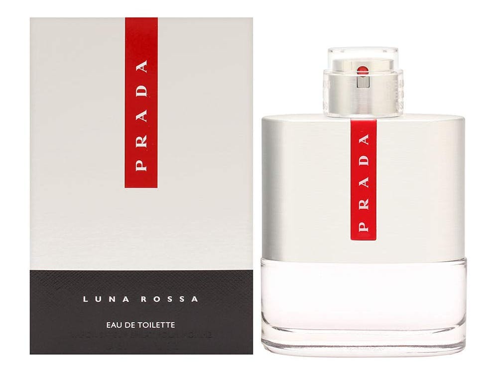 A bottle of Prada Luna Rossa cologne for men