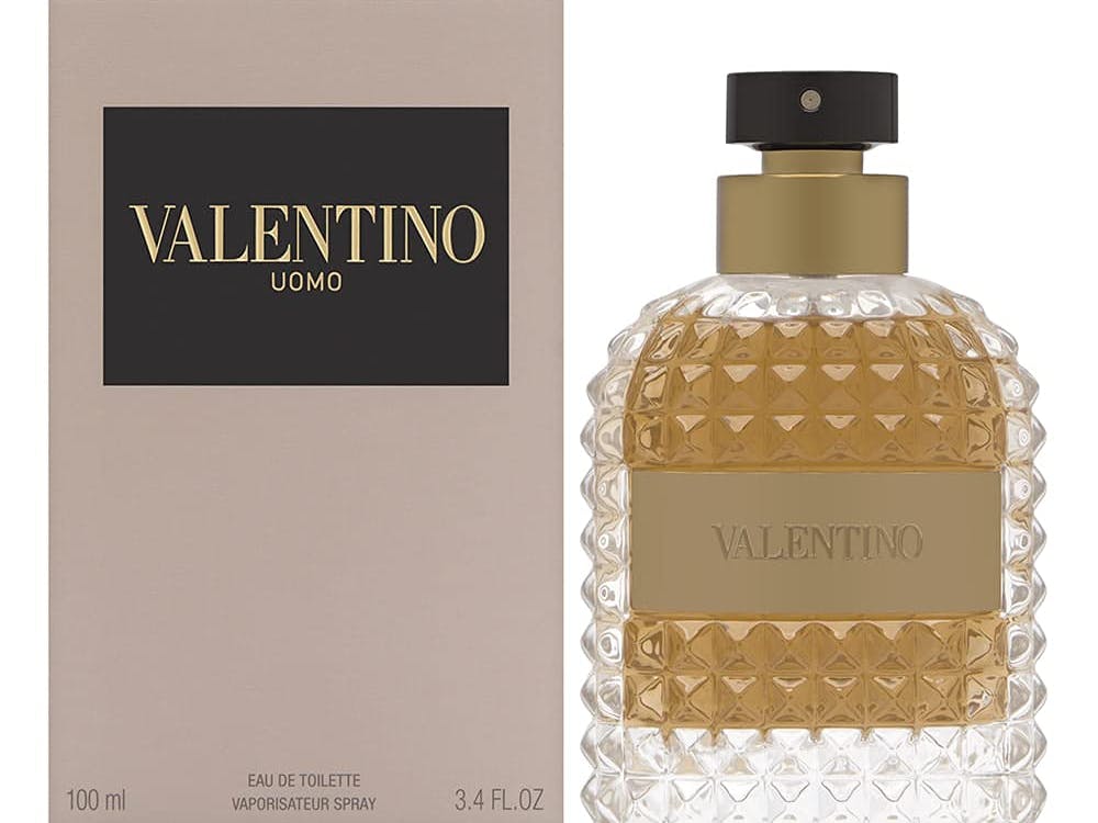 A bottle of Valentino Uomo Cologne for Men