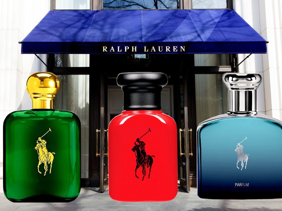 Bottles of Ralph Lauren Polo Cologne for Men