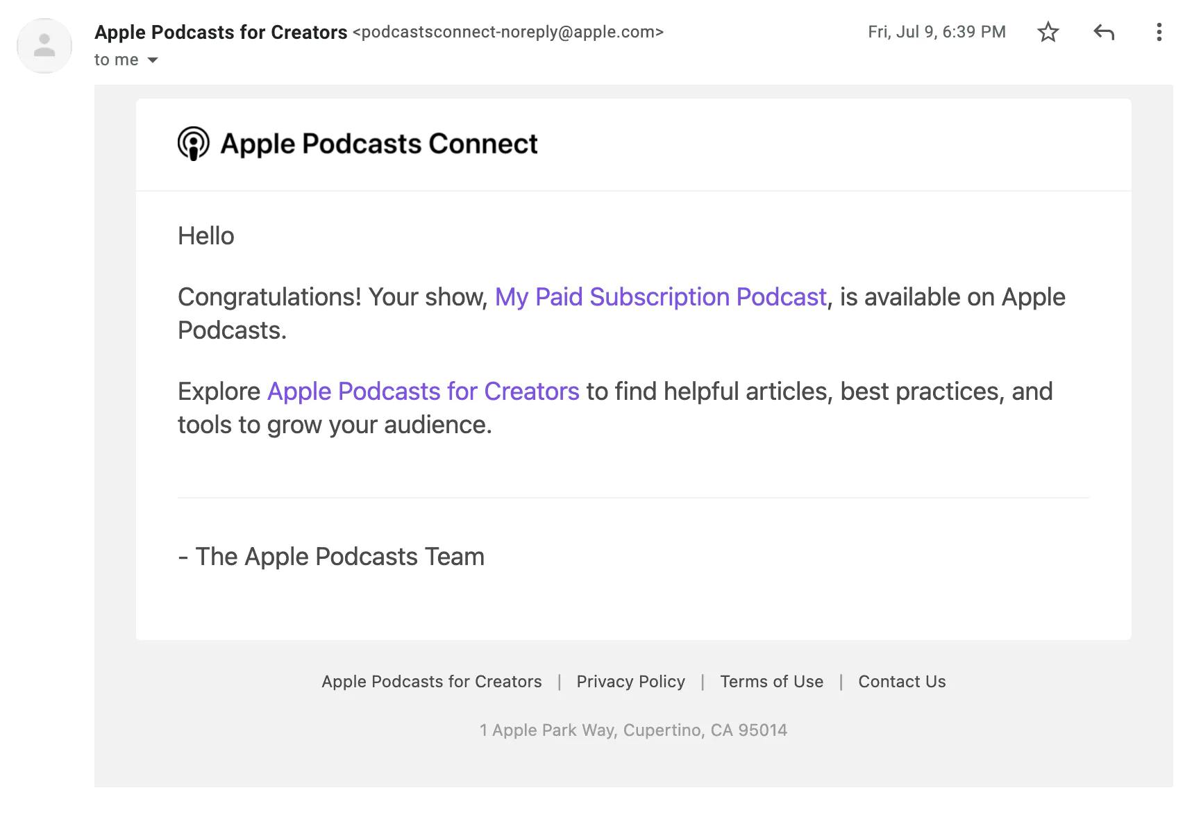 Podcast being approved in Apple Podcasts