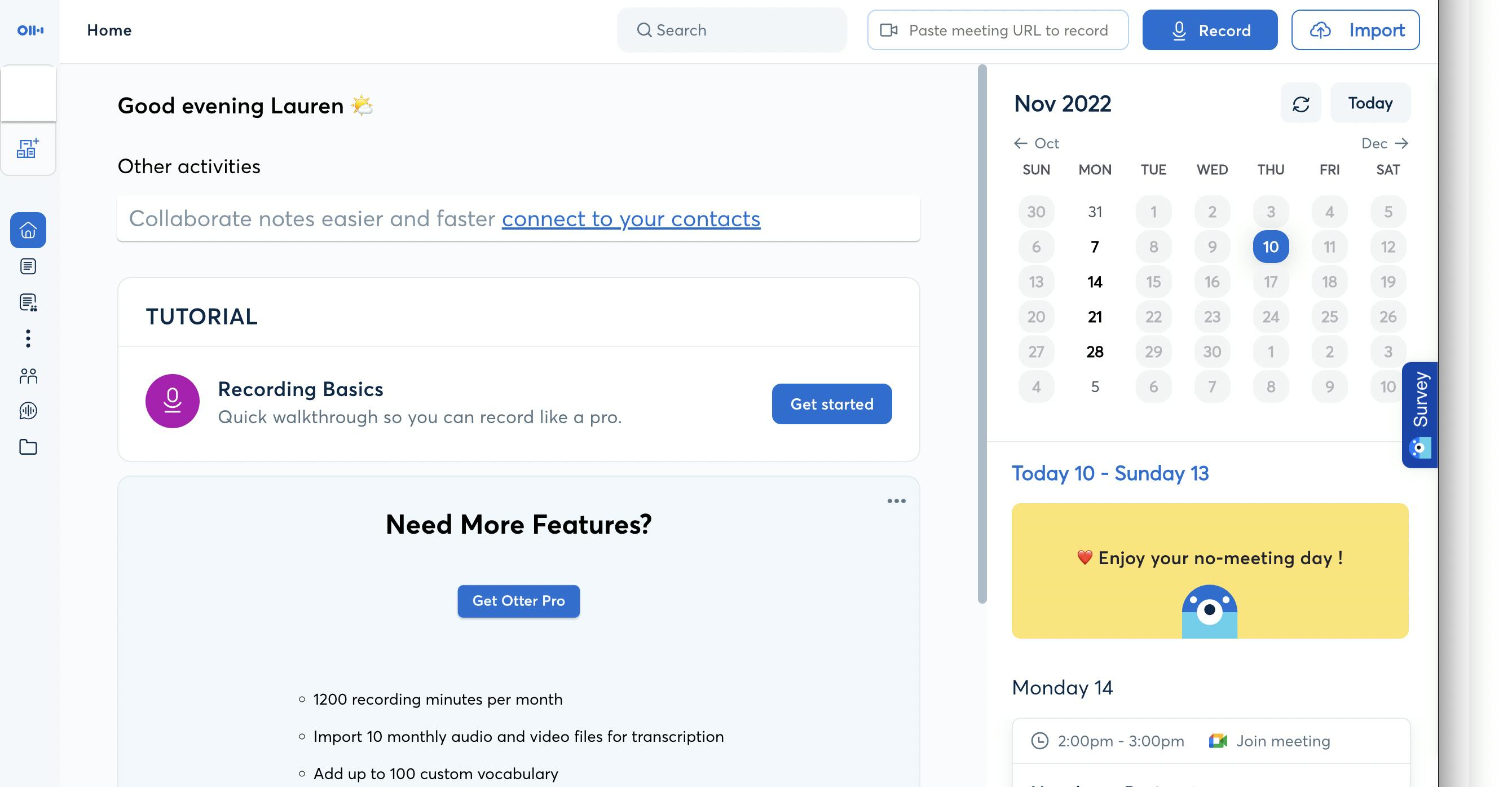 Otter.ai homepage