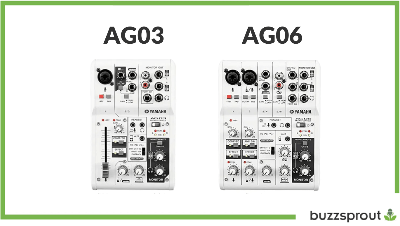 Yamaha AG03 and AG06