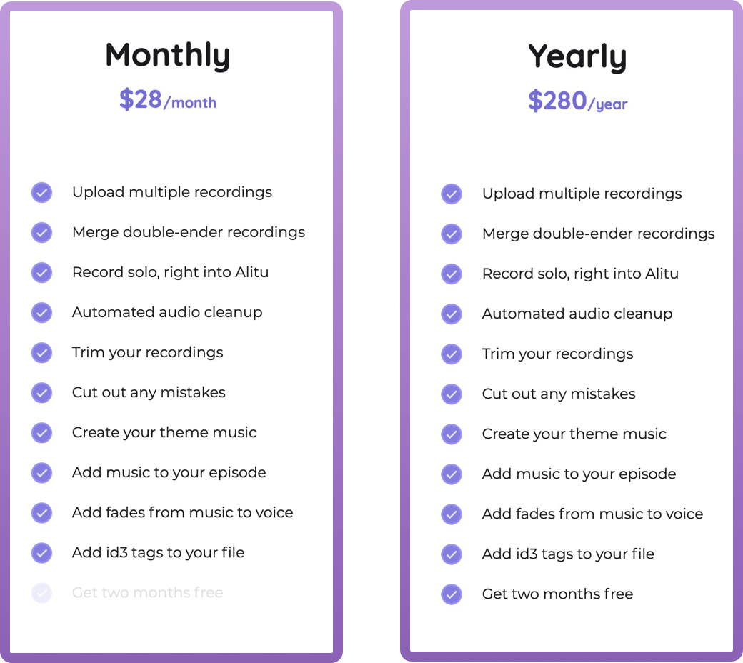 Alitu pricing plans