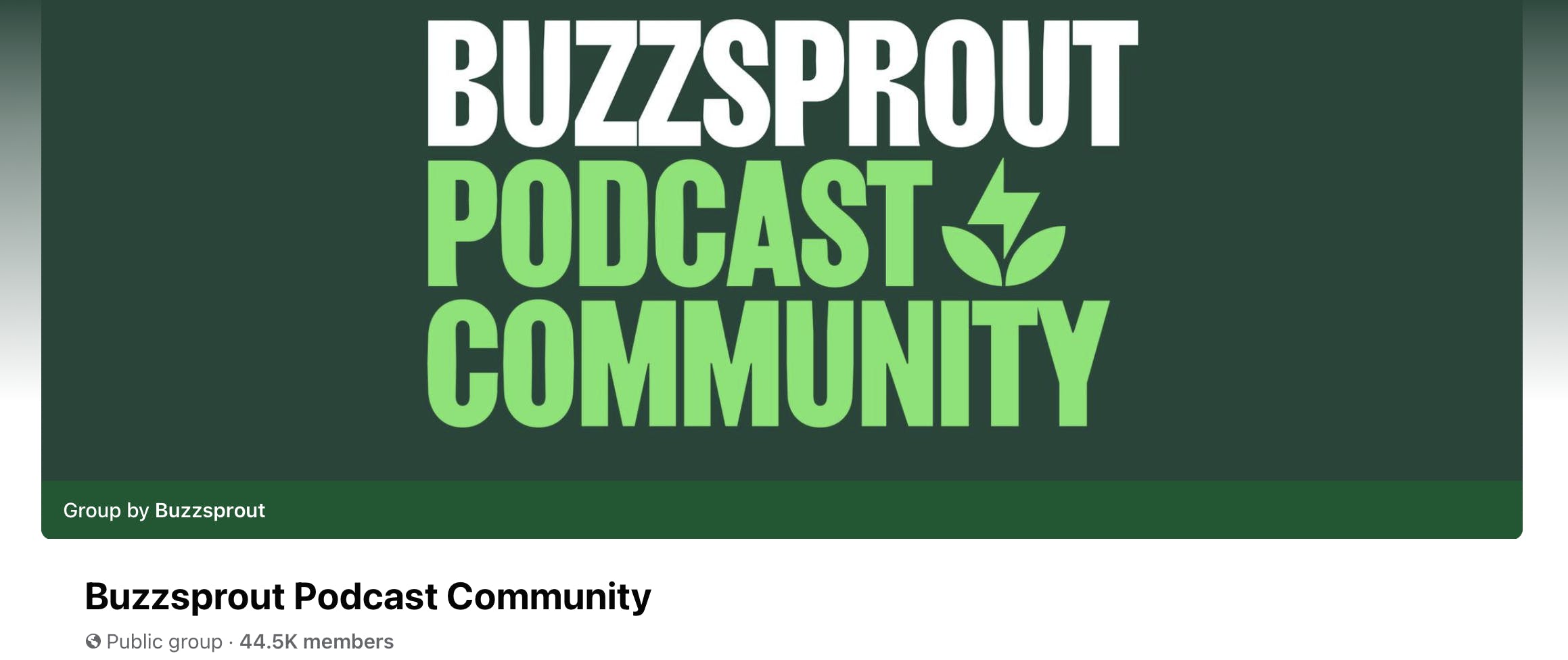 Buzzsprout Facebook group